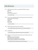 CSE 360 Exams