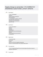 Naplex things to remember 175 CORRECTLY ANSWERED QUESTIONS LATEST UPDATE