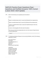 NAPLEX Practice Exam Questions Prep | Questions and Verified Answers| 100% Correct (Latest 2024/ 2024 Update)