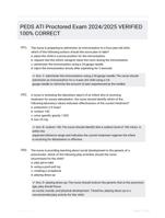 PEDS ATI Proctored Exam 2024/2025   VERIFIED 100% CORRECT
