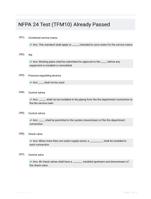 NFPA 24 Test (TFM10) Already Passed