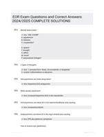 EOR Exam Questions and Correct Answers  2024/2025 COMPLETE SOLUTIONS