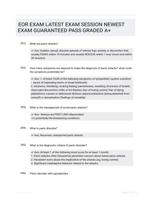 EOR EXAM LATEST  EXAM SESSION NEWEST EXAM GUARANTEED PASS GRADED A+