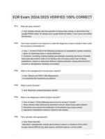 EOR Exam 2024/2025   VERIFIED 100% CORRECT