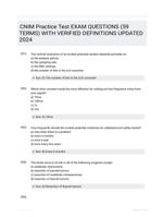 CNIM Practice Test EXAM QUESTIONS (59 TERMS) WITH VERIFIED DEFINITIONS UPDATED 2024