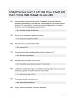 CNIM Practice Exam 1 LATEST   REAL EXAM 202 QUESTIONS AND ANSWERS |AGRADE