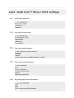 Adult Health Exam 1 Review 2024 Testbank
