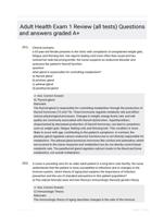 Adult Health Exam 1 Review (all  tests) Questions and  answers graded A+