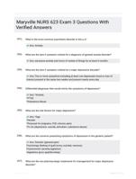 Maryville NURS 623 Exam 3 Questions With Verified  Answers