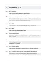 191 Unit 3 Exam 2024