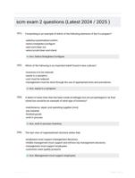 scm exam 2 questions (Latest 2024 / 2025 )