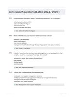 scm exam 2 questions (Latest 2024 / 2025 )