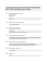 Jurisprudence Exam  Review 2024/2025  EXAM  WITH 100% VERIFIED  SOLUTIONS
