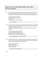 Exam 2 Acute Care 2024/2025 with 100% correct answers