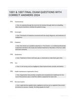 1001 & 1007 FINAL EXAM QUESTIONS WITH CORRECT ANSWERS 2024