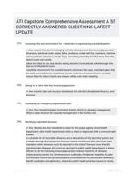 ATI Capstone Comprehensive Assessment A 55 CORRECTLY ANSWERED QUESTIONS LATEST UPDATE