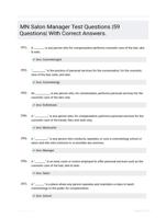 MN Salon Manager Test Questions |59 Questions| With Correct Answers.