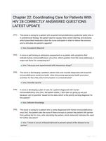 Chapter 22: Coordinating Care for Patients With HIV 28 CORRECTLY ANSWERED QUESTIONS LATEST UPDATE