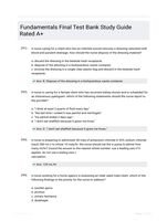 Fundamentals Final Test Bank Study Guide Rated A+