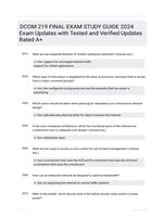 DCOM 219 FINAL EXAM STUDY GUIDE 2024 Exam Updates with Tested and Verified Updates Rated A+
