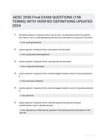 AESC 2050 Final EXAM QUESTIONS (158 TERMS) WITH VERIFIED DEFINITIONS UPDATED 2024
