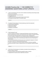 ACAMS Practice Set - 1 100 CORRECTLY ANSWERED QUESTIONS LATEST UPDATE