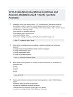 CPIA Exam Study Questions QUESTIONS AND ANSWERS VERIFIED 100% ( A SCORE)