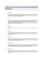 IB SEHS Exam Prep QUESTIONS AND ANSWERS GRADED A+