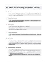 RBT Exam practice Study Guide latest updated