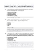 practice EXAM WITH 100% CORRECT ANSWERS
