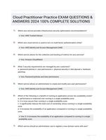 Cloud Practitioner Practice EXAM QUESTIONS &  ANSWERS 2024 100% COMPLETE  SOLUTIONS
