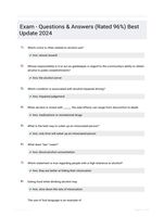 Exam - Questions & Answers (Rated 96%) Best Update 2024