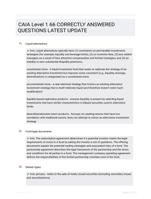 CAIA Level 1 66 CORRECTLY ANSWERED QUESTIONS LATEST UPDATE