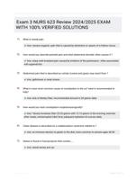 Exam 3 NURS 623 Review 2024/2025  EXAM  WITH 100% VERIFIED  SOLUTIONS