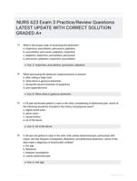 NURS 623 Exam 3 Practice/Review Questions LATEST UPDATE WITH CORRECT SOLUTION GRADED A+