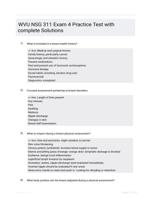 WVU NSG 311 Exam 4 Practice Test with complete Solutions