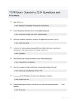 TCFP Exam Questions 2024 Questions and Answers