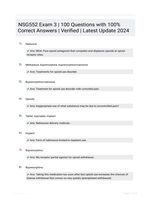 NSG552 Exam 3 | 100 Questions with 100% Correct Answers | Verified | Latest Update 2024
