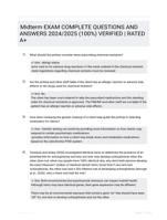 Midterm EXAM COMPLETE QUESTIONS AND ANSWERS 2024/2025 (100%) VERIFIED | RATED A+