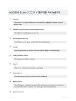 NSG552 Exam 3 2024 VERIFIED ANSWERS