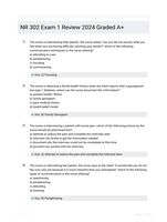 NR 302 Exam 1 Review 2024 Graded A+