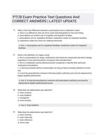 PTCB Exam Practice Test Questions And CORRECT ANSWERS |  LATEST UPDATE