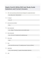 Baylor Scott & White EKG test Study Guide Questions and Correct Answers