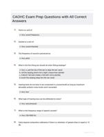 CAOHC Exam Prep Questions with All Correct Answers
