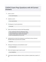 CAOHC Exam Prep Questions with All Correct Answers