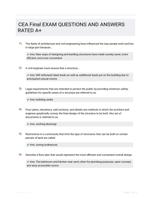 CEA Final EXAM QUESTIONS AND ANSWERS RATED A+