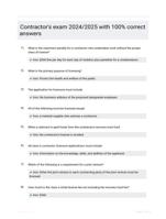 Contractor's exam 2024/2025 with 100% correct answers