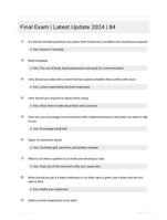 Final Exam | Latest Update 2024 | 84