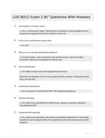 LOG BOLC Exam 2 - Questions With Answers
