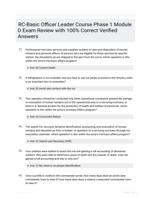 RC-Basic Officer Leader Course Phase 1 Module D Exam Review with 100% Correct Verified Answers